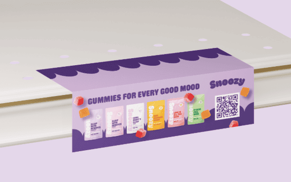 Hemp Shelf Talker - Short 9"