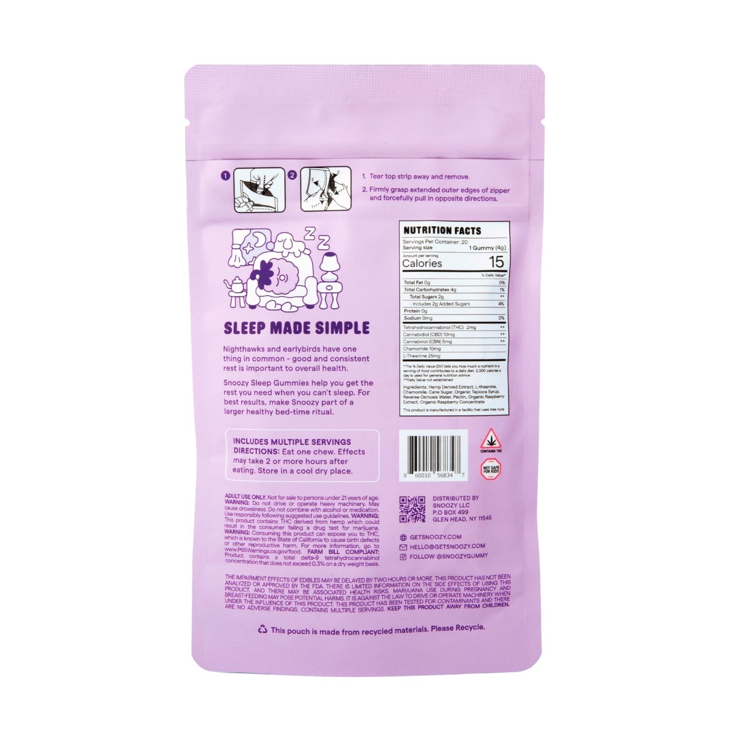 Microdose Sleep With Benefits - Wholesale Case (20 Count Pouches)
