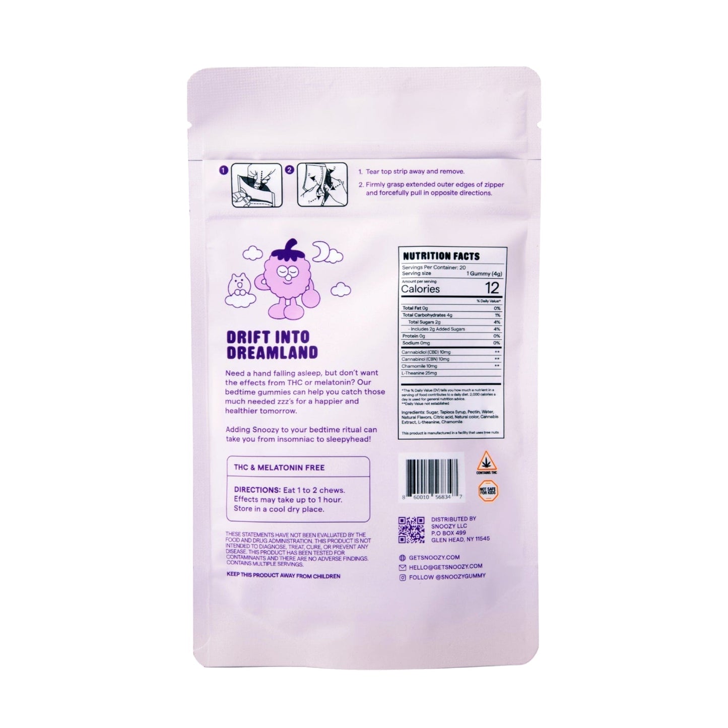 Good Night's Sleep THC Free - Wholesale Case (20 Count Pouches)