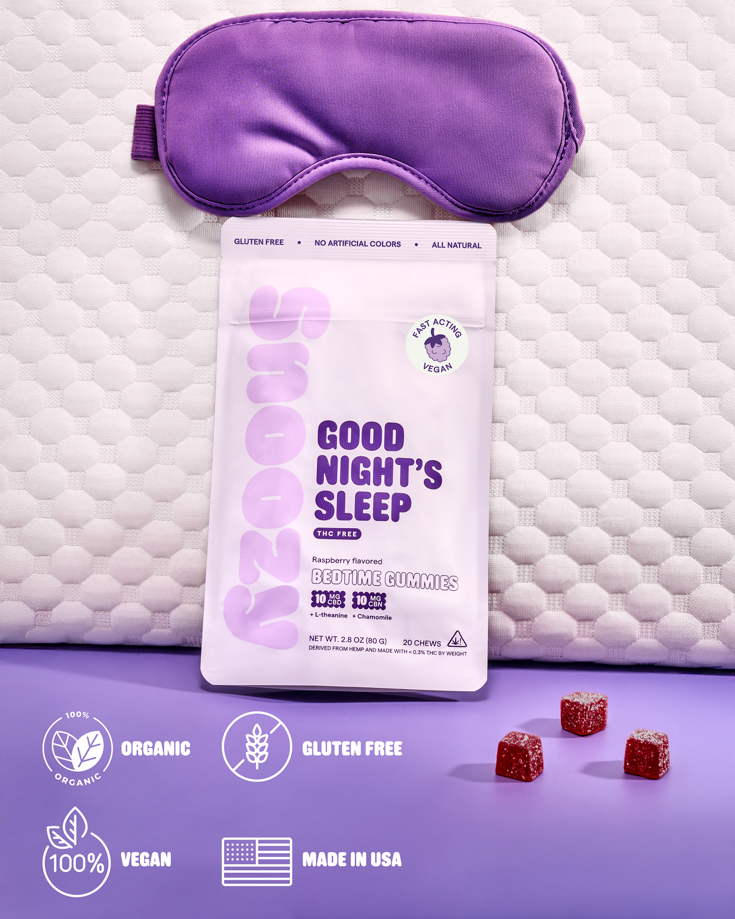 Good Night's Sleep: THC-Free Bedtime Gummies