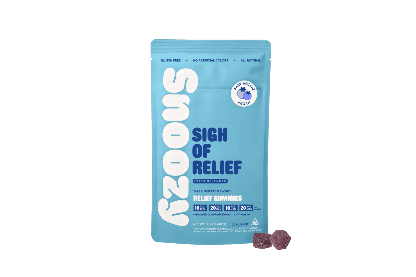 Extra Strength Sigh of Relief - Wholesale Case (20 Count Pouches)